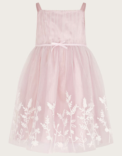 Baby Meadow Border Tulle Dress, Pink (PINK), large