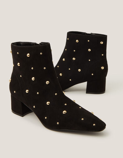 Talia Stud Ankle Boots, Black (BLACK), large