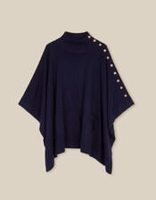 Bae Button Cape, Blue (NAVY), large