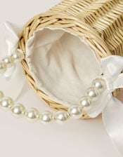 Flower Girl Wicker Basket, , large