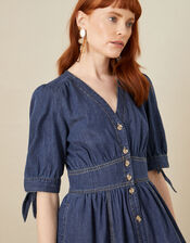 Dolly Plain Denim Dress, Blue (DENIM BLUE), large