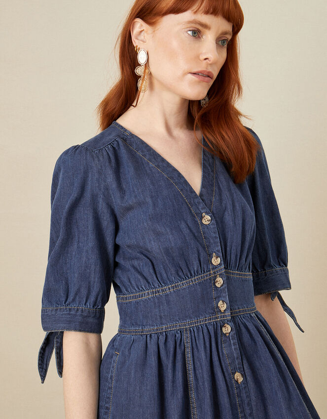 Dolly Plain Denim Dress, Blue (DENIM BLUE), large