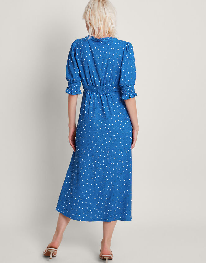 Liza Spot Jersey Dress, Blue (BLUE), large