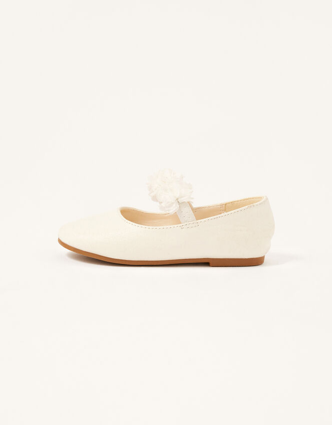 Shimmer Corsage Walker Shoes, Ivory (IVORY), large