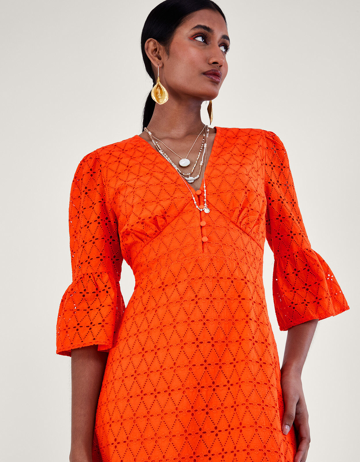 Orange shop dress monsoon