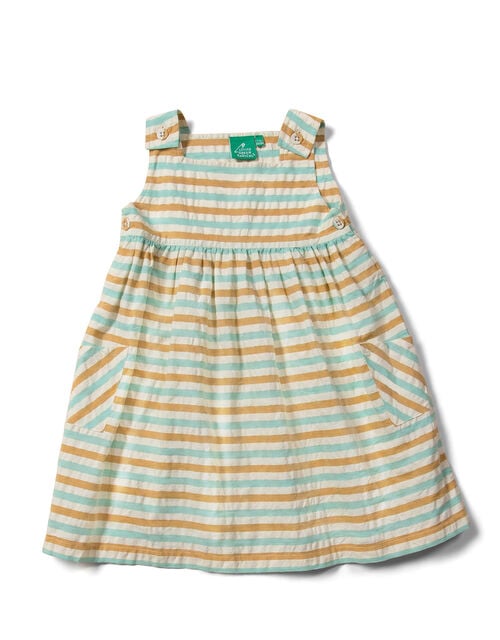 Little Green Radicals Sunrise Stripe Pinny Dress, Multi (MULTI), large