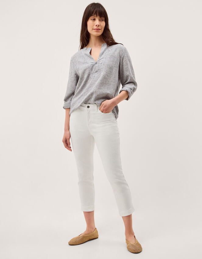 Idabella Slim Cropped Jeans, Natural (ECRU), large