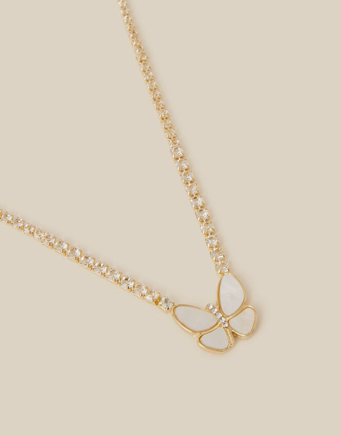 Butterfly Cup Chain Necklace & Bracelet Set, , large