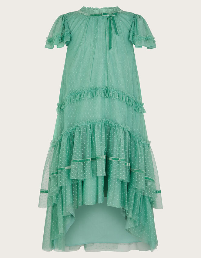 Sienna Dobby Swing Dress, Green (GREEN), large