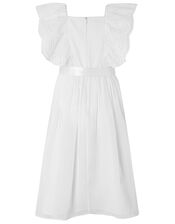 Amelia Sequin and Broderie Lace Dress, Ivory (IVORY), large