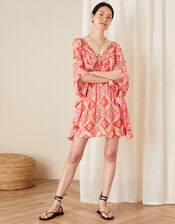 Isla Printed Kaftan, Pink (PINK), large