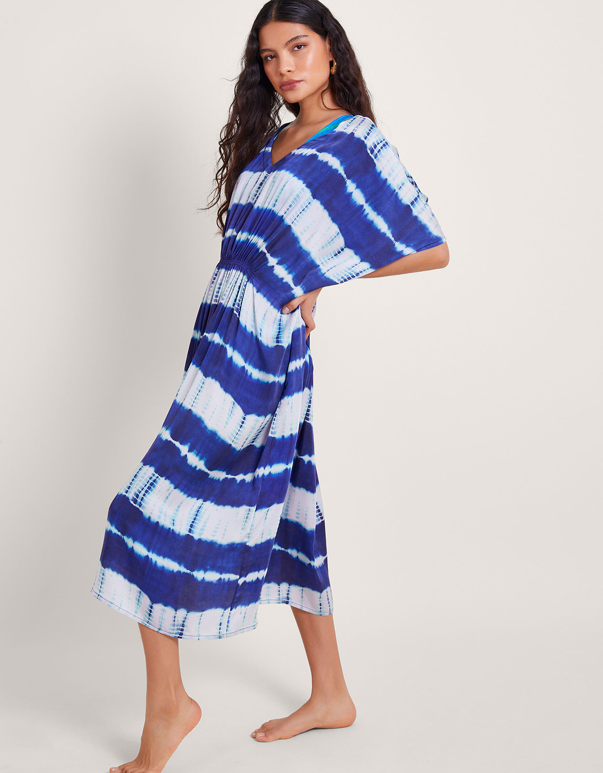 Camila Kaftan in Blue and Aquamarine Tie Dye main image 0