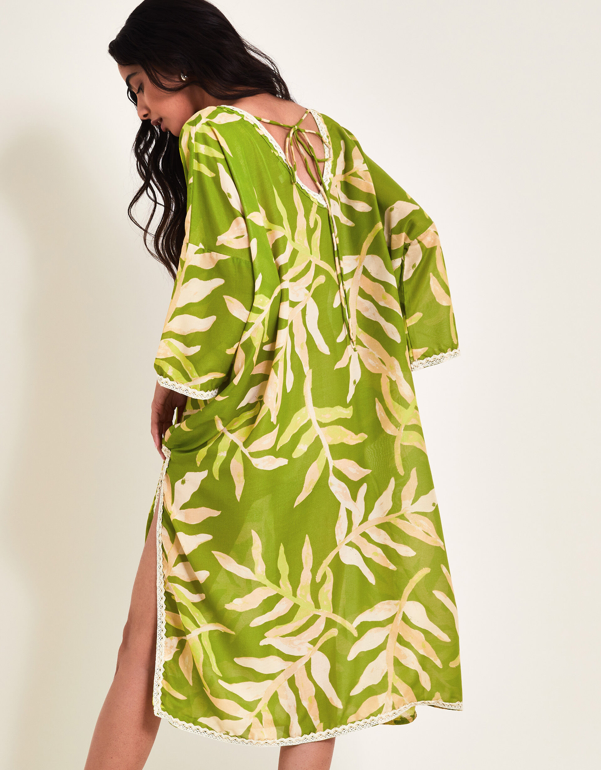Santorini Kaftan Palm tree Print main image 1