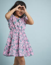 Elephant Print Dress, Pink (PALE PINK), large