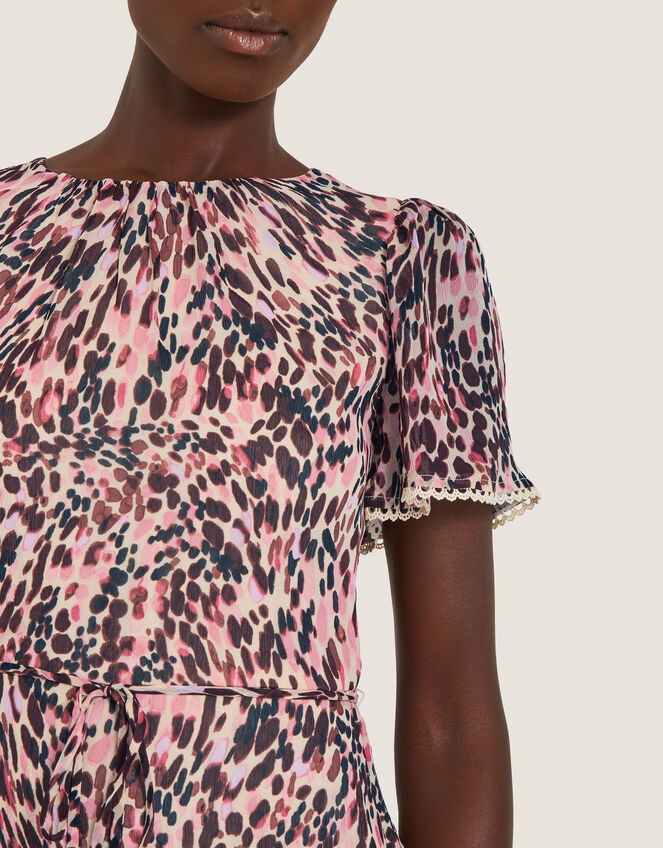 Sisi Animal Print Midi Dress, Pink (PINK), large