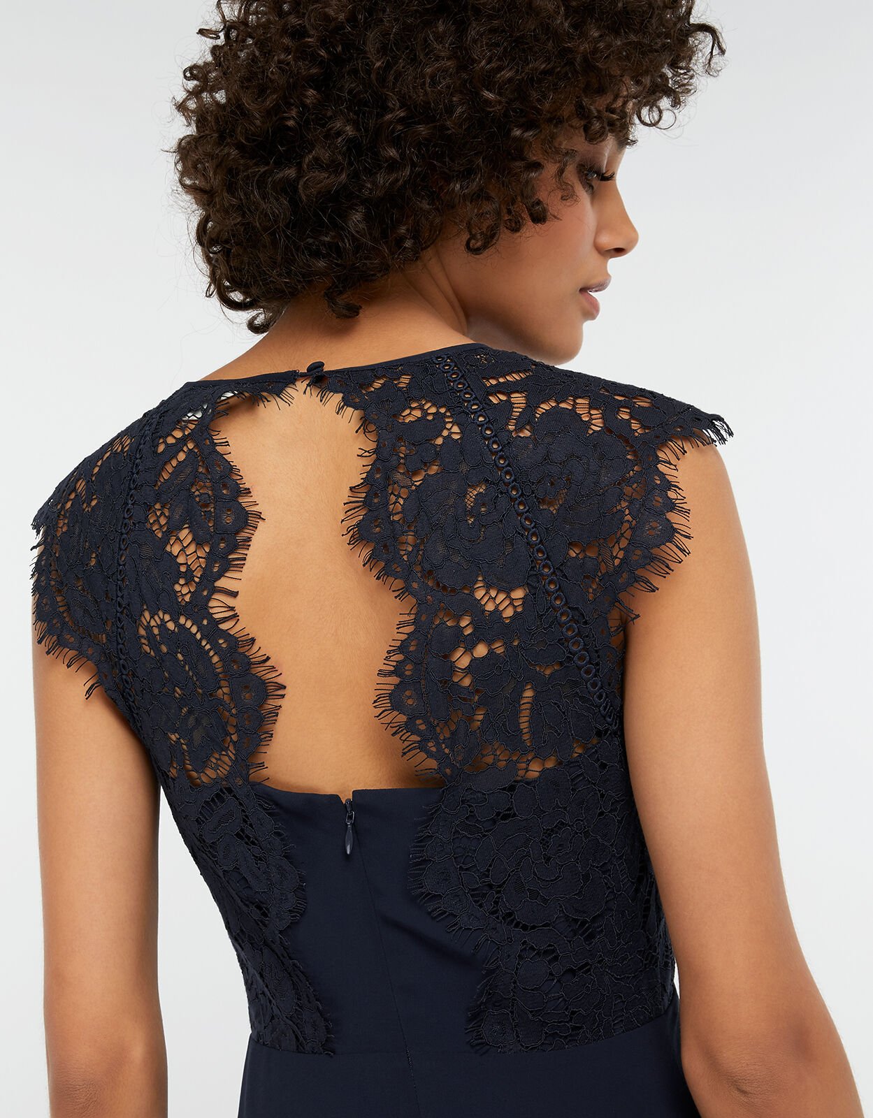 Morgane Lace Maxi Bridesmaid Dress Blue