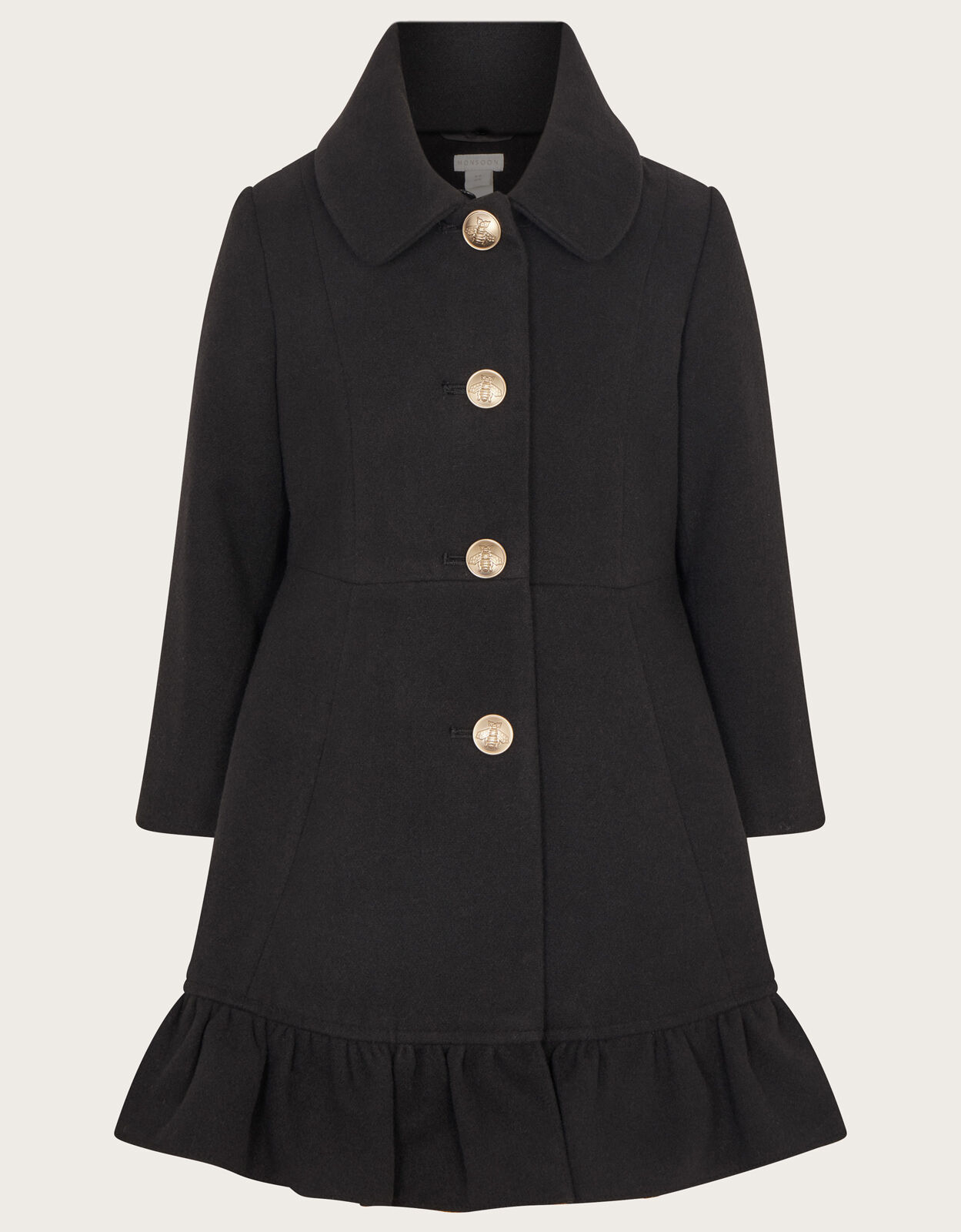 Girls hot sale frill coat