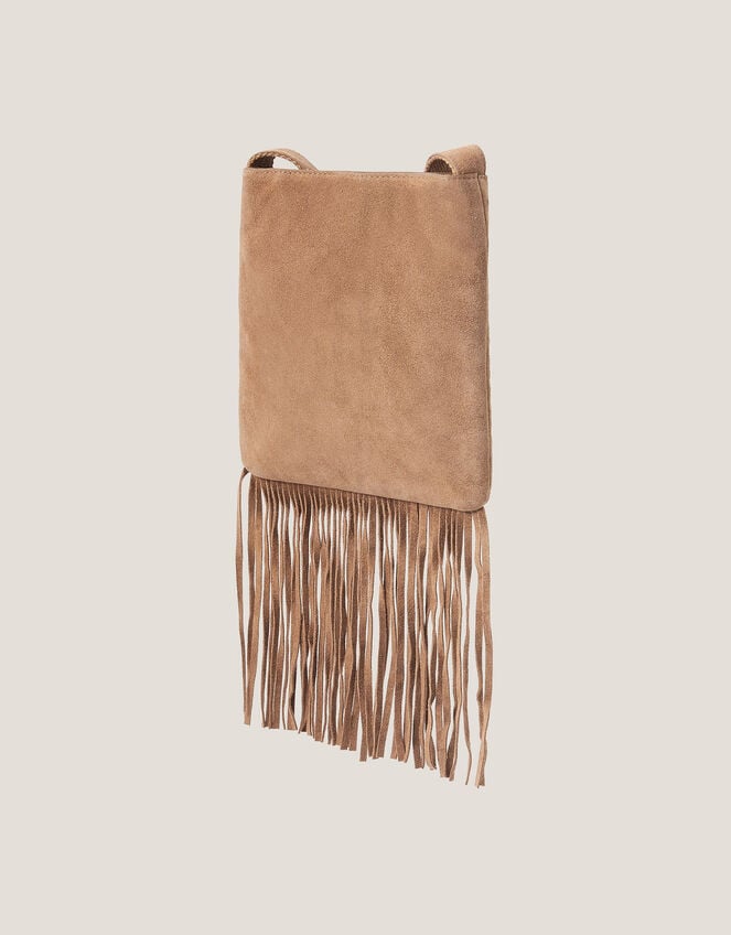 Opal Suede Fringe Crossbody Bag, , large