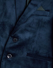 Velvet Suit Blazer, Blue (NAVY), large