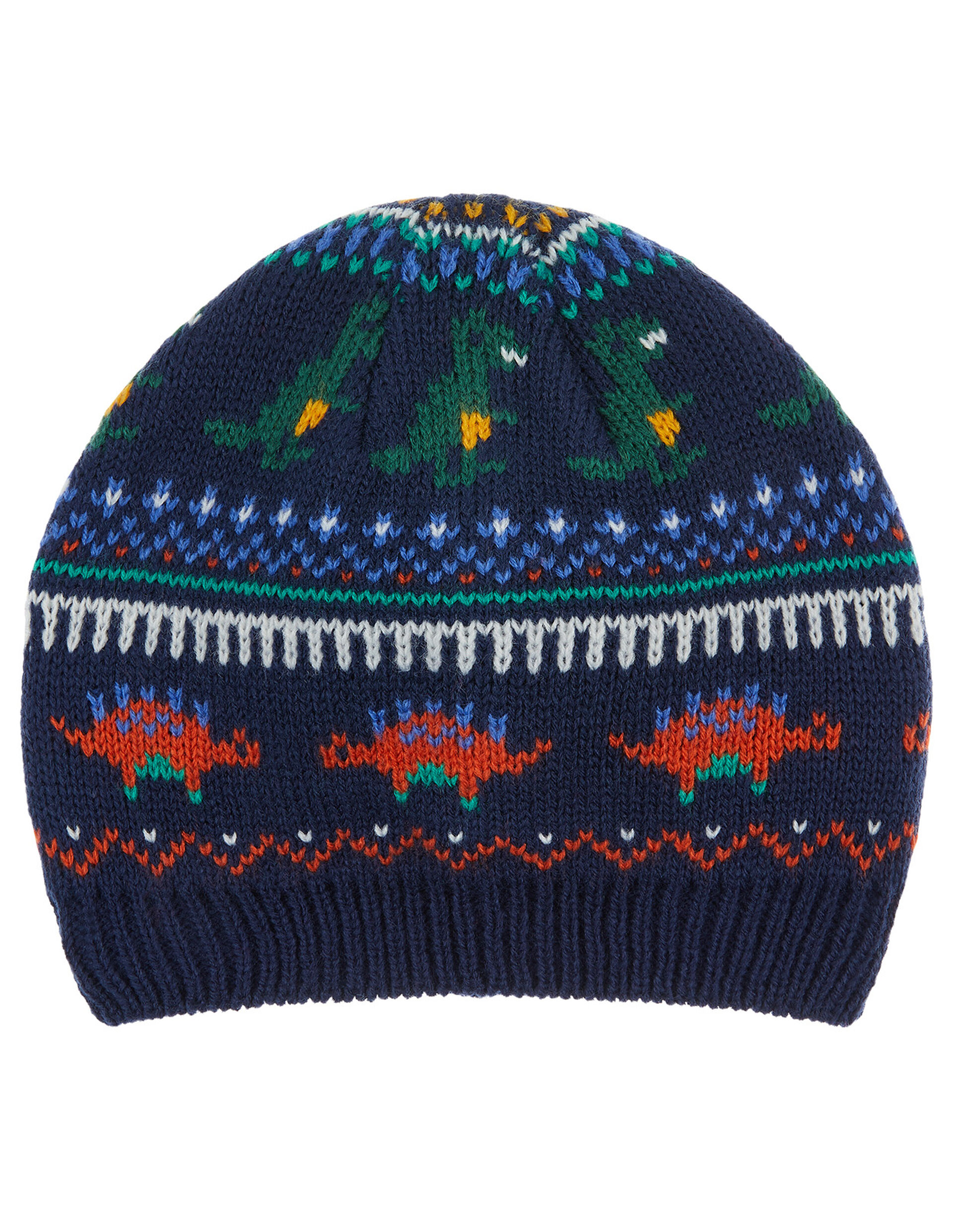 Dinosaur Fairisle Knit Beanie, Multi (MULTI), large