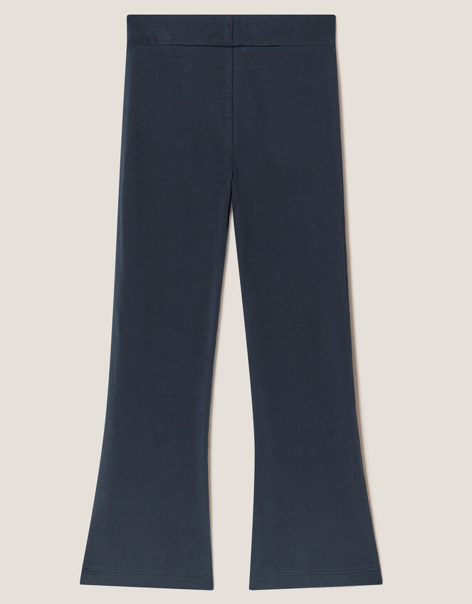 Sequin Bow Embellished Flare Leggings, Blue (NAVY), large