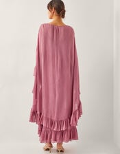 Jodie Cape Ruffle Maxi Slip Dress, Pink (ROSE PINK), large