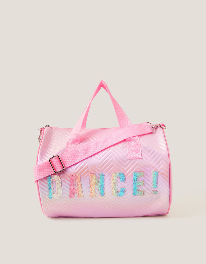 Kids Silver Glitter Duffle Bag