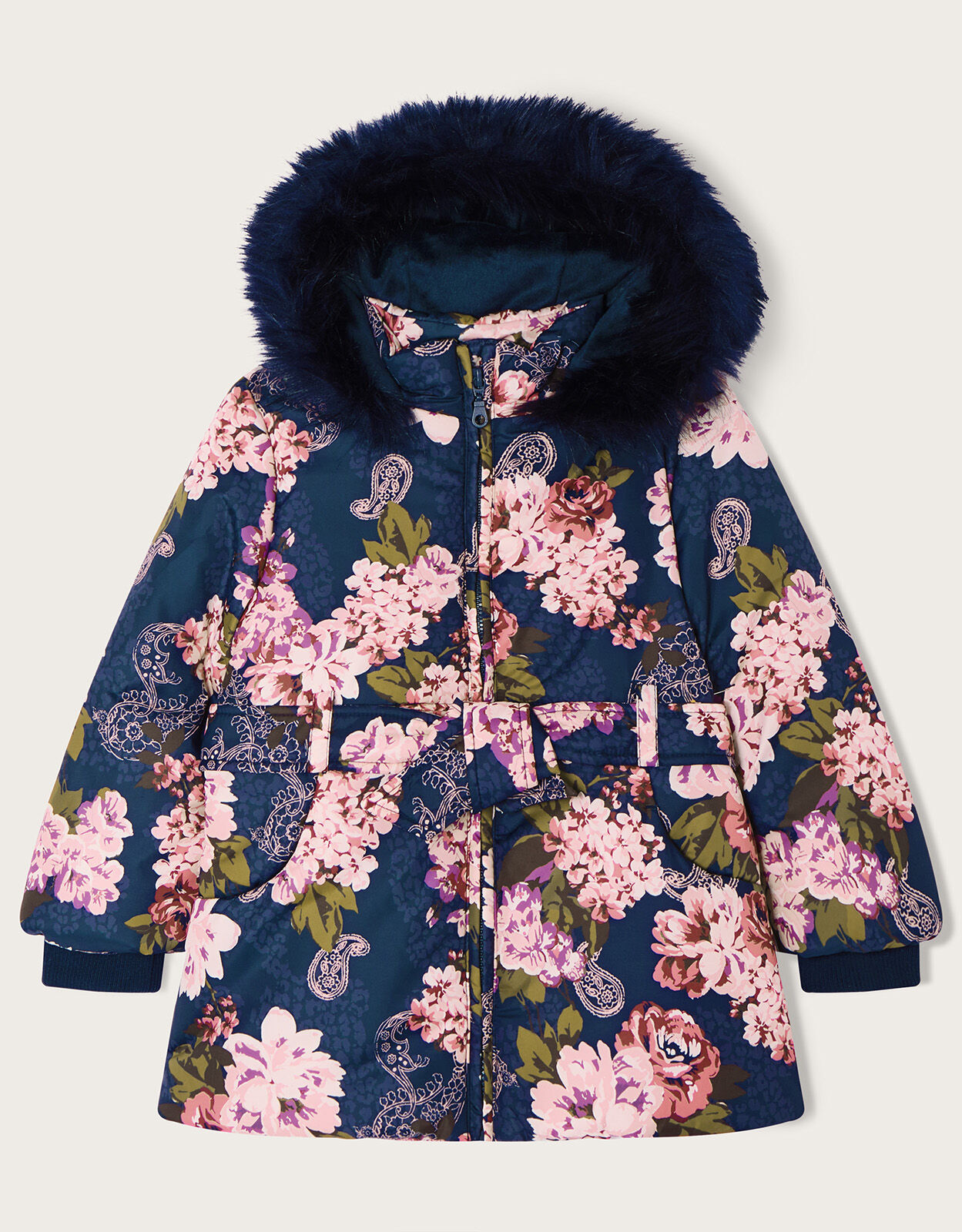 Blue floral coat top