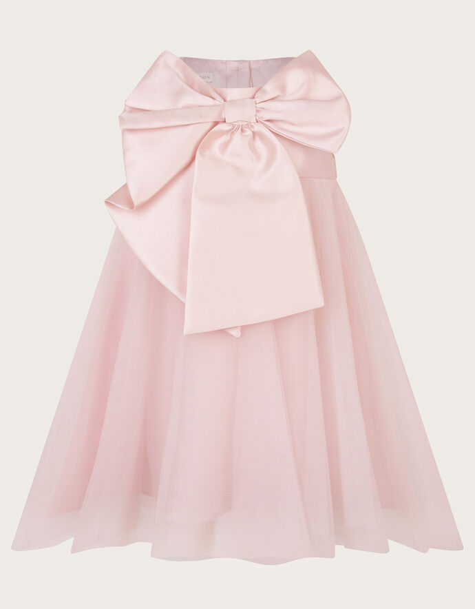 CLEARANCE SALE Sonata - Baby Girl's Blue & Pink Bow Dress