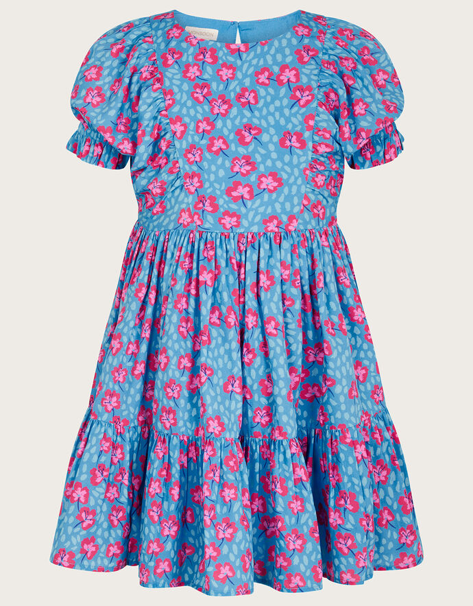 Blue Cherry Button Front Dress main image 0