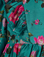 Suzanna Floral Print Satin Dress, Multi (MULTI), large