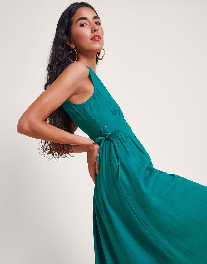 Kaya Button-Through Dress, Teal (TEAL), large