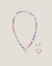 Pearly Flower Jewellery Set, , large