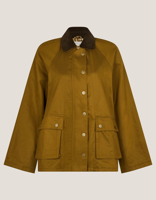 Rosie Corduroy Collar Barn Jacket, Gold (GOLD), large