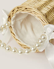 Flower Girl Wicker Basket, , large