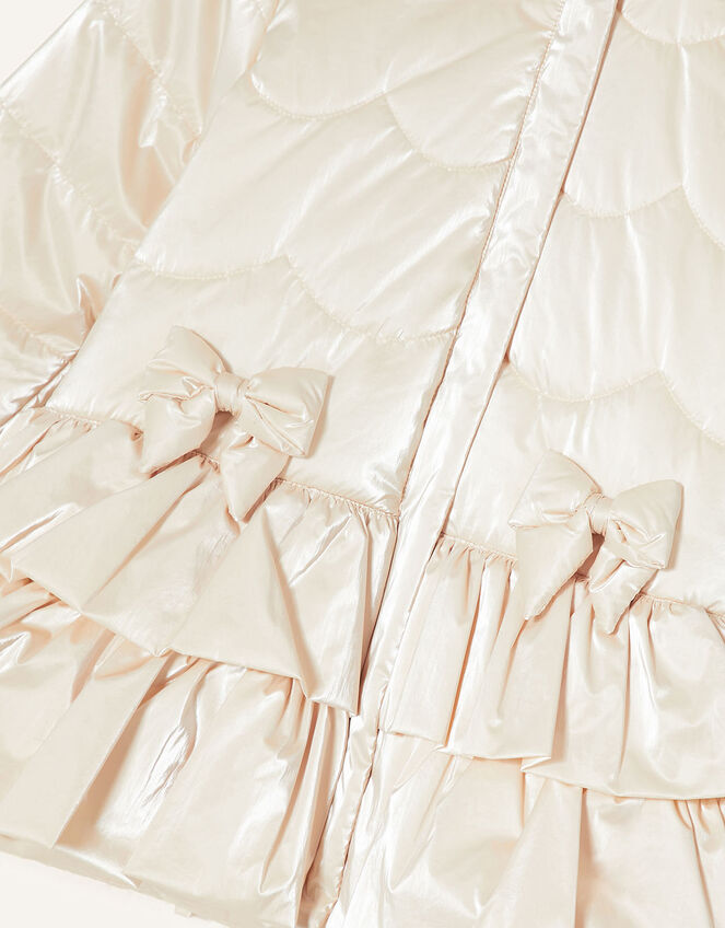 Baby Padded Satin Coat, Natural (CHAMPAGNE), large
