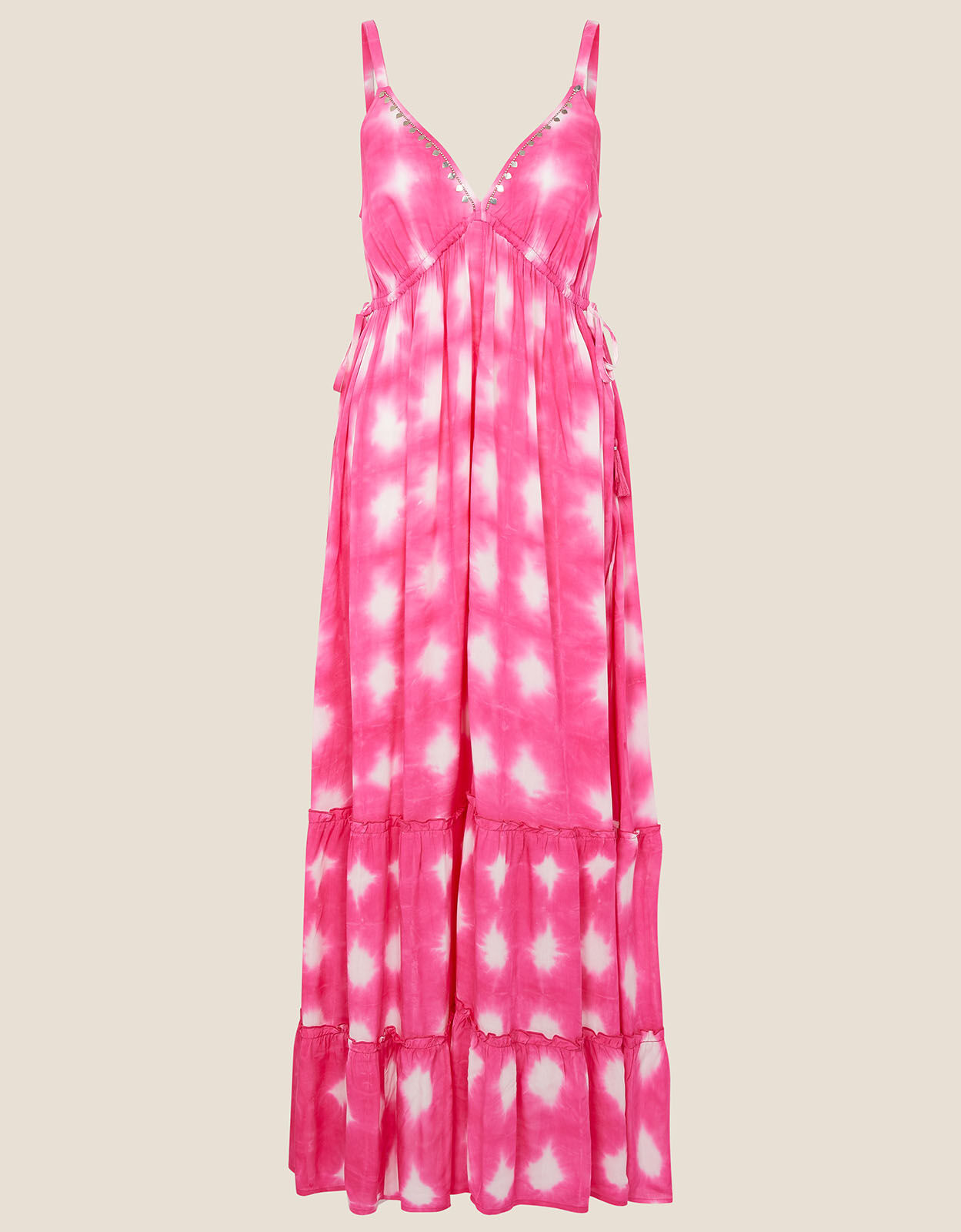 Pink tie dye maxi dress outlet