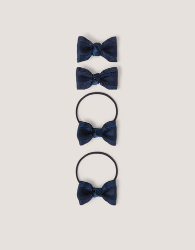 4-Pack School Bow Hair Bands & Clips, , large