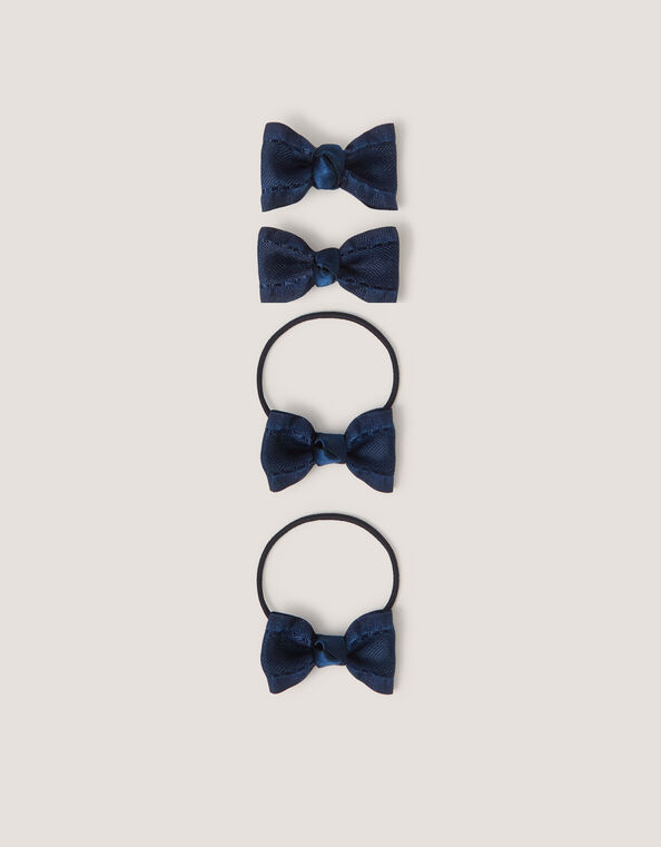4-Pack School Bow Hair Bands & Clips, , large