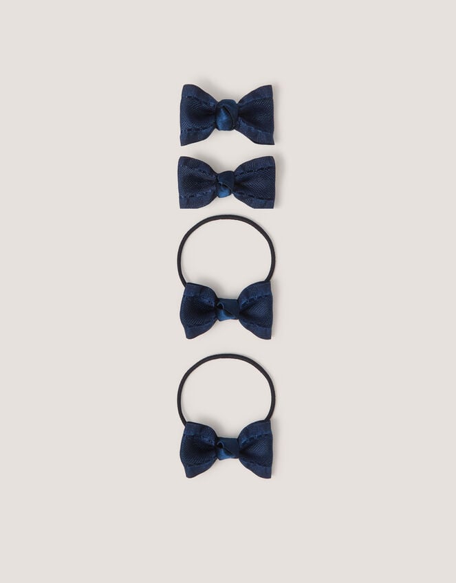 4-Pack School Bow Hair Bands & Clips, , large