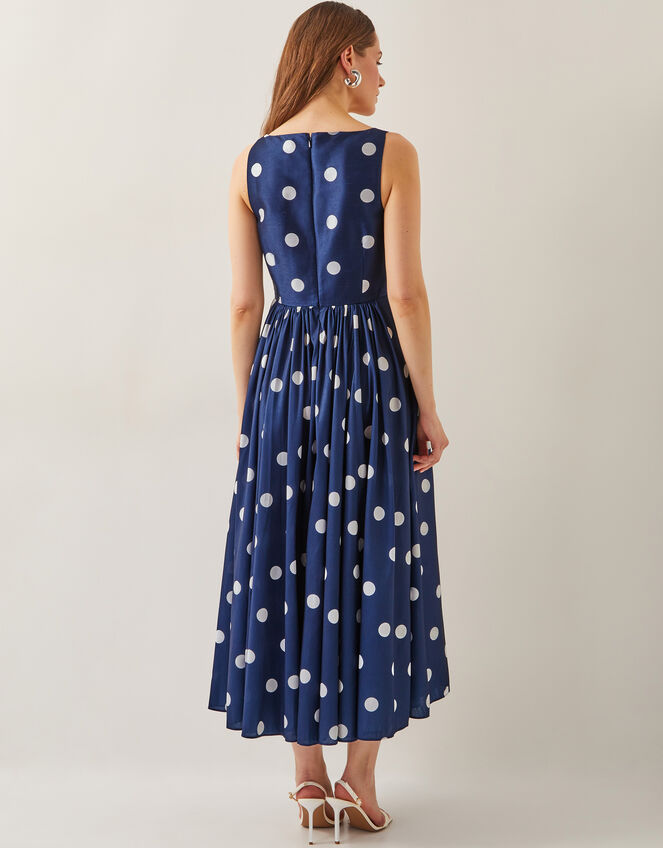Sicily Fit and Flare Midi Dress, Blue (NAVY), large