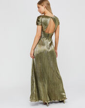 Loreen Lame Maxi Dress, Gold (GOLD), large