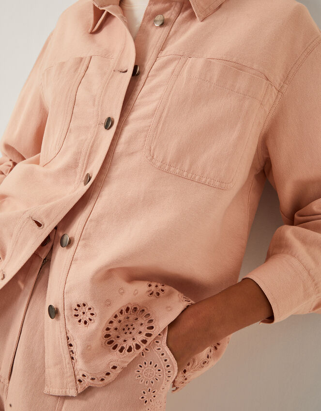 Belle Broderie Shacket, Pink (PINK), large