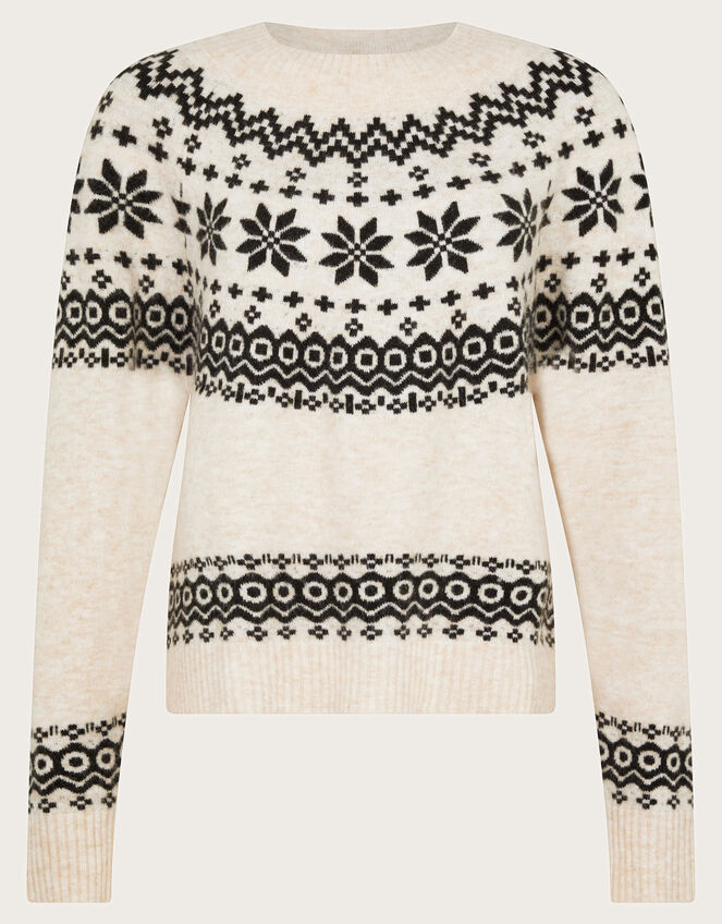 Fin Fair Isle Jumper , Ivory (IVORY), large