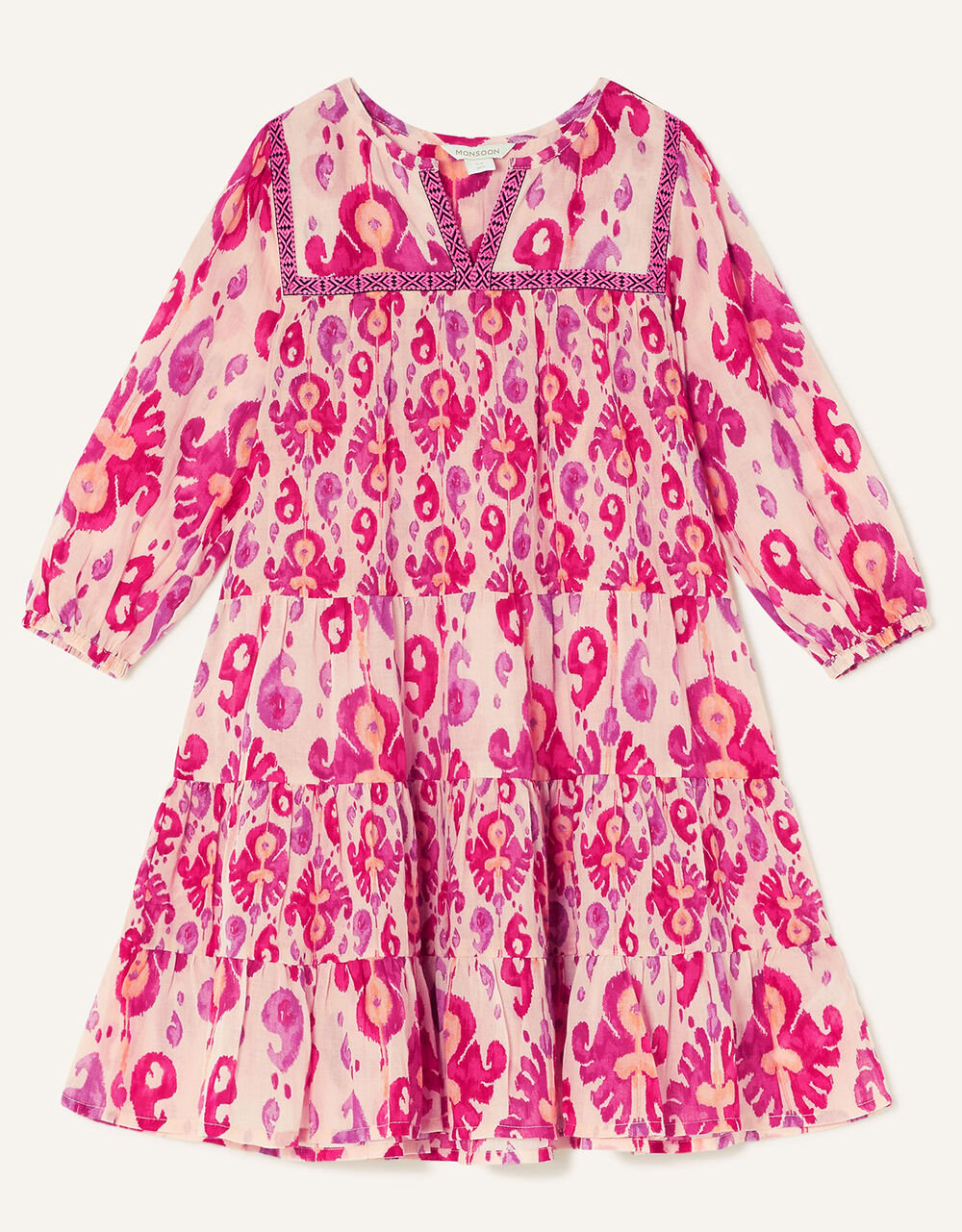 Children Girls 3-12yrs | MINI ME Tiered Print Dress Red - VA81671