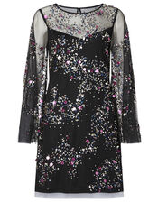 Freyja Sequin Tunic Dress, Black (BLACK), large