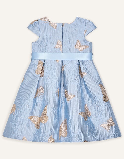 Baby Butterfly Jacquard Dress, Blue (BLUE), large
