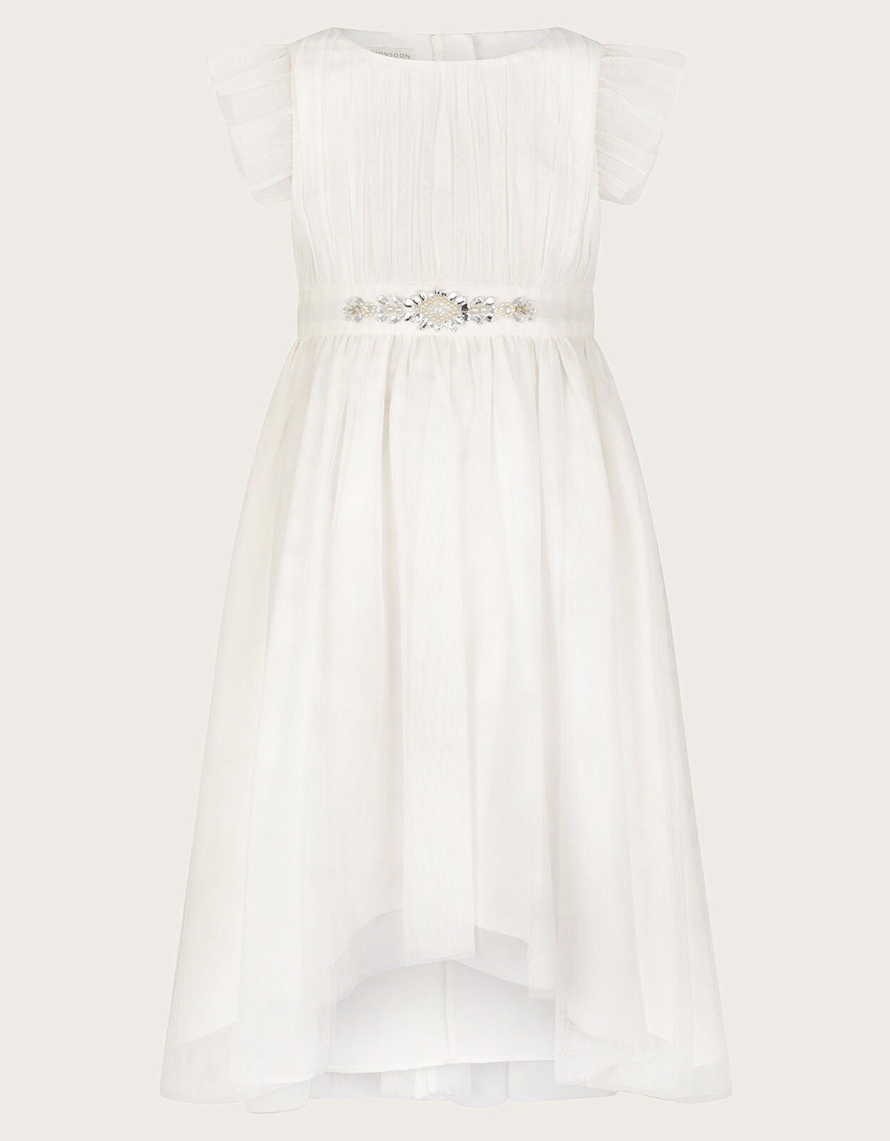 Penelope Belt Dress Ivory Girls Dresses Monsoon UK