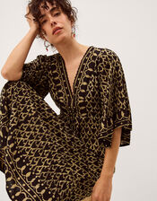 Arti Print Midi Kaftan, Black (BLACK), large