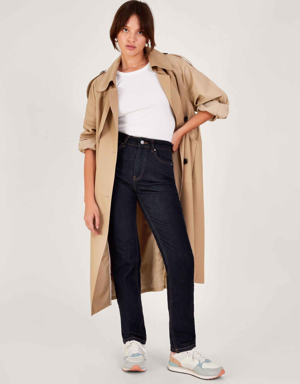 Bella Straight Denim Jeans with Sustainable Cotton Blue Trousers
